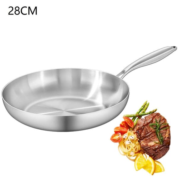 Stekepanne 410 Rustfritt Stål Stekepanne Ubestrøket Stekepanne For 24CM