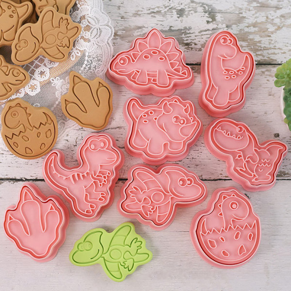 8 Stk Cookie ter Form Plast Press Biscuit Form Stempel Bagegrej