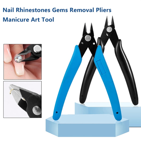 ter Plier Wire ting Tools Nail Art Rhinestone Gems Perlefjerning Blue