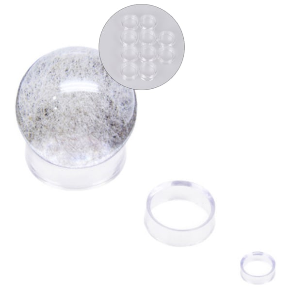 10 st Akryl Clear Display Stand Sphere Hållare för Crystal 1.5*0.6CM