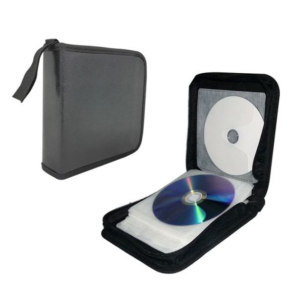40 CD CD-oppbevaringsveske Dobbelside Hard Album Home DVD Org