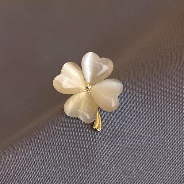 Opal firbladede Lucky Clovers n Version Design Sense Broche