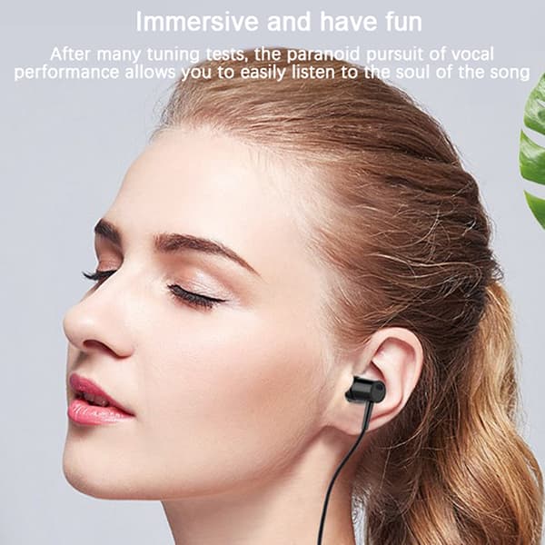Headset 3,5 mm Öronsnäckor Hög kvalitet In-ear För Telefon Dator He Black