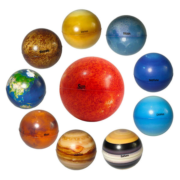 6,3 CM Solid Elastisk Ball Planet Solar System Barnpussel A