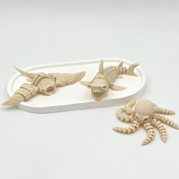 3D-printat marint livsskelett, rörligt i hela kroppen, simmar fritt A5