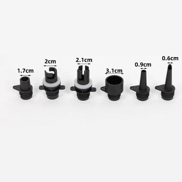 6 stk. pumpeslangedyser oppustelige luftpumper slangedyseadapter 1set