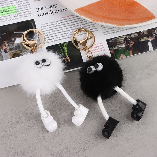 Pienet Briketit Pehmoavaimenperä Coal Ball Riipus avaimenperä Bac Black