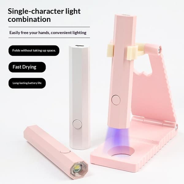 USB genopladelig negle-UV-lampe bærbar gelnegle-tørrer med fold A3