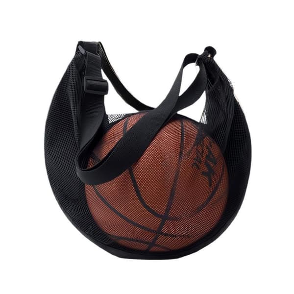 Enkelt boldtaske i net til basketball med lynlåslomme 1pcs