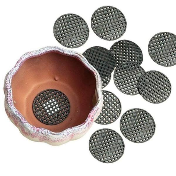 10 stk Blomsterpotte Hull Mesh Pad Bunn Gitter Matte Pustende Leakp 3.5cm