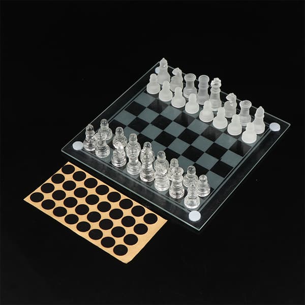 1Set Craft Crystal Glass Set Akryl schackbräde Anti-bro 1set