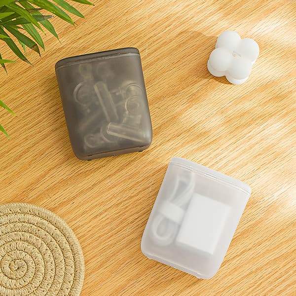 Dammtät datakabel förvaringsbox Laddarbox Transparent kabel Gray