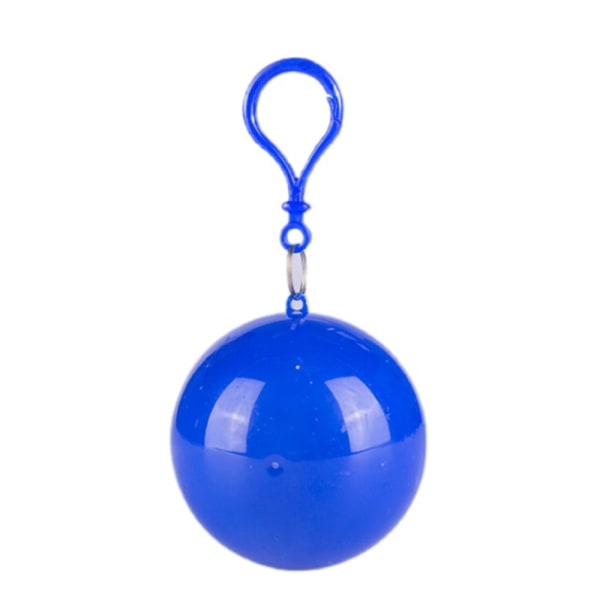 Bærbar regnfrakk Ball Emergency Poncho Unisex Plastic Disposab Dark Blue