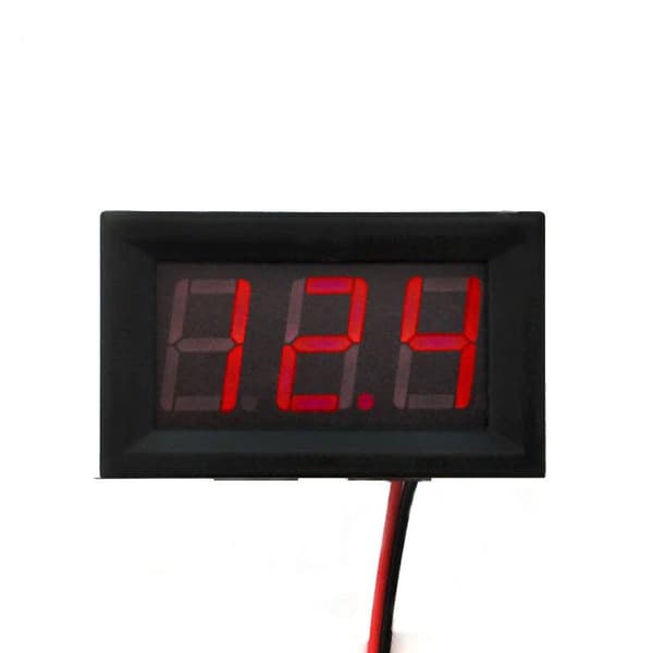 DC 4.5V-30V Vandtæt Digital Voltmeter Volt Spændingsmåler Tes red