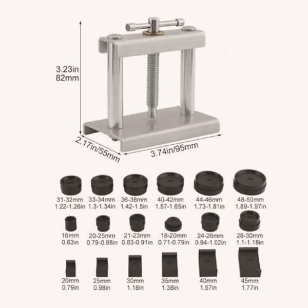 12st 18st Klockpresssats Klockbaksida Stängningsverktyg Passande Form 18PCS