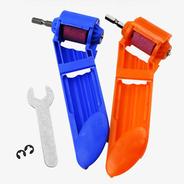 1sett Bærbar Drill Grinder Verktøy Slipeskive Drill Bit Orange