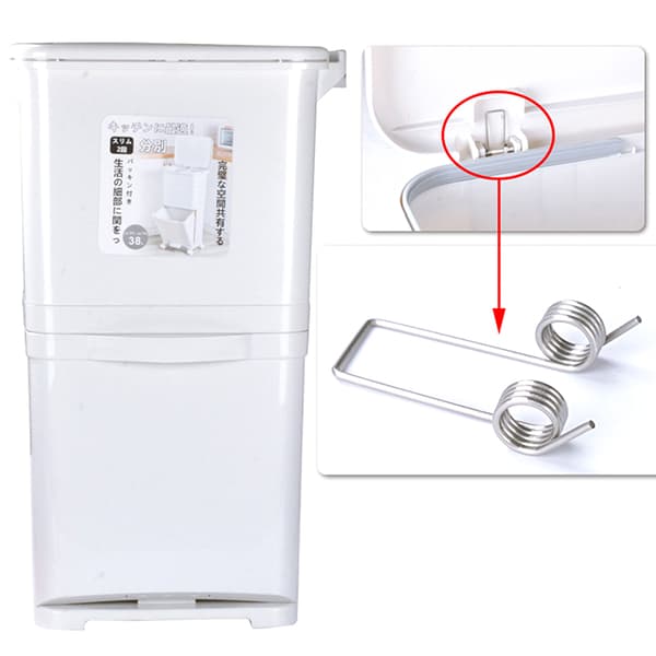 Soptunna Justerbar Komprimera 1 mm Dubbel Torsionsfjäder Spänne 10pcs