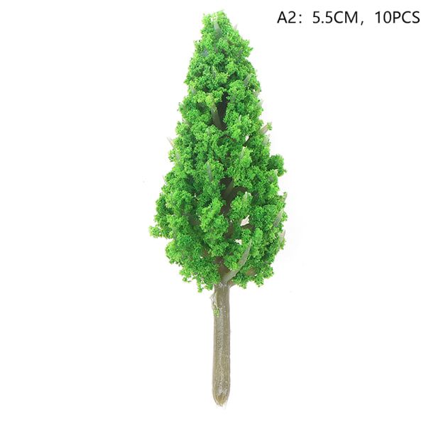 10ST Plasttornformade träd Modell Landskap Landskap För Pi 5.5CM