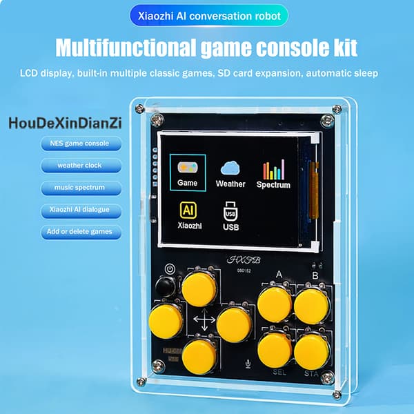 DIY LCD-skjerm Spillkonsoll Elektronisk sett Multifunksjonell