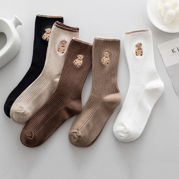 Damesokker New Fashion e Cotton Pustende Sokker Style e Bear Khaki 8825 |  Khaki | Fyndiq