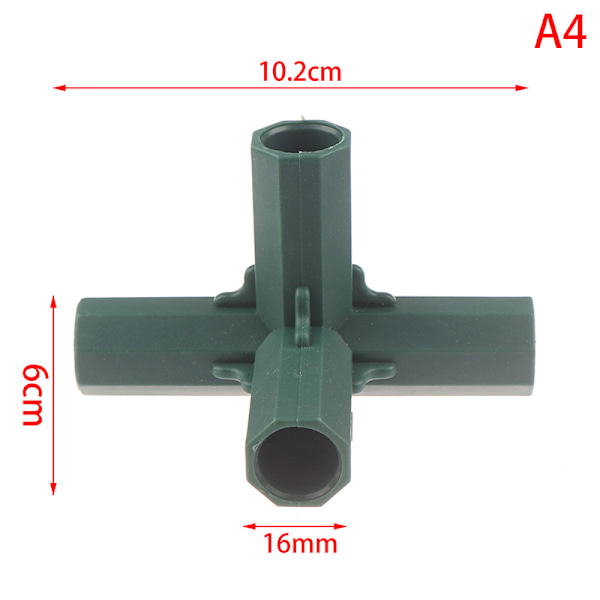 16 mm PVC-liitäntä, vakaa tuki, raskas kasvihuoneen runko A4