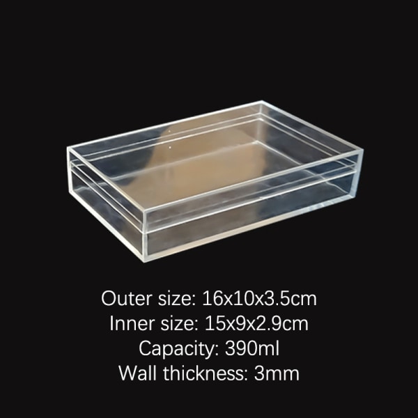 Suorakaiteen muotoinen muovinen läpinäkyvä laatikkolaatuinen kosmeettinen karkki Stora A3
