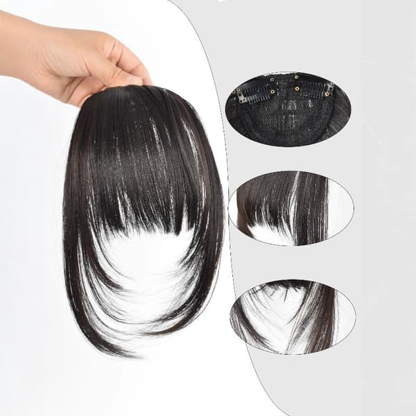 Syntetisk Air Wig Bangs Parykkstykke Hårforlengelser Høy Tempera A6