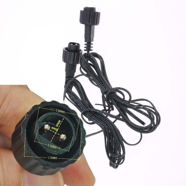 1/3/5 stk. LED-stik han 2 meter 2-benet stikforbindelseskabel F 1pcs