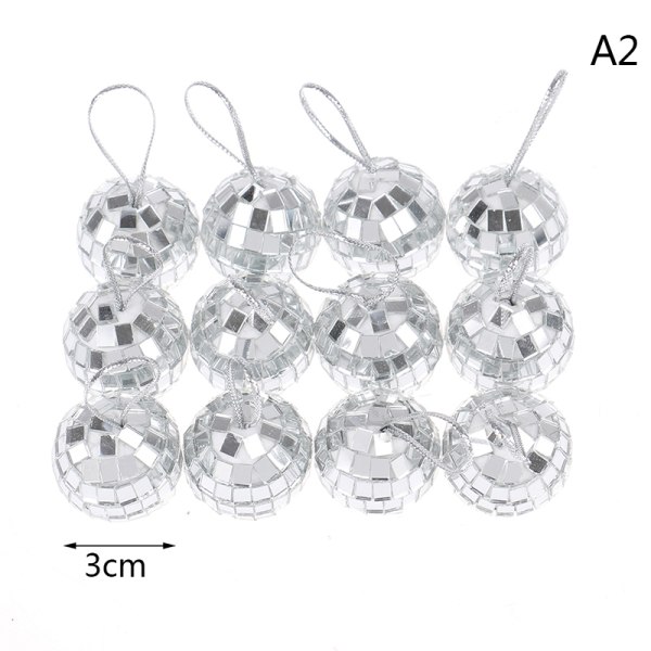 Christmas Ball Ornaments 2-8cm Mini Disco Mirror Ball Jul A2