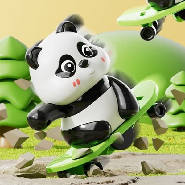Opptrekkbar Panda Leke - Pedagogisk Interaktiv Foreldre-Barn Binding A2