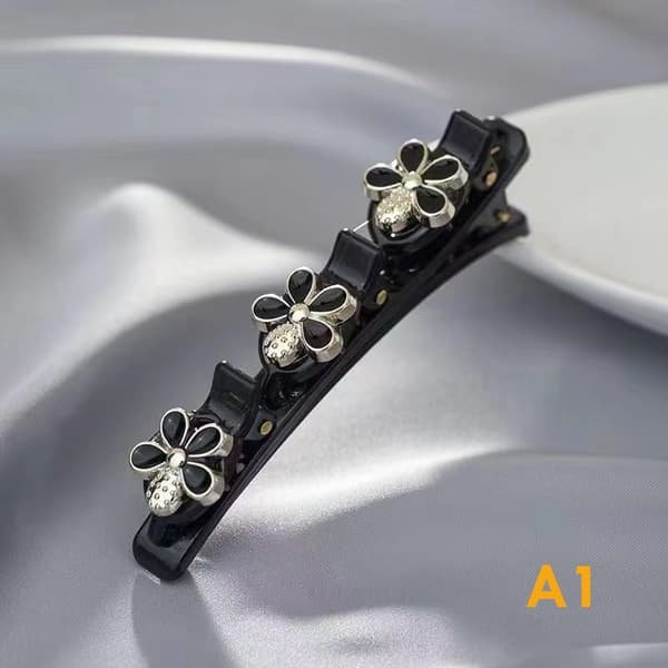 Sparkling Crystal Stone punottu hiusklipsit Double Bangs punottu A13