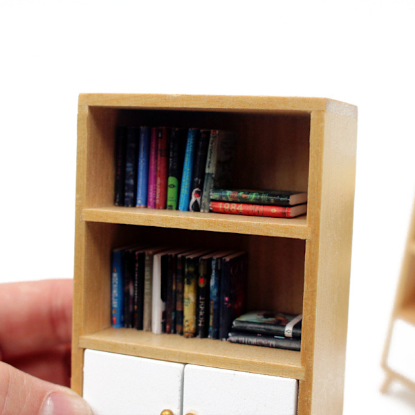 1:12 Dollhouse Miniatyyri Vitriinit Ravintola Kirjahylly F