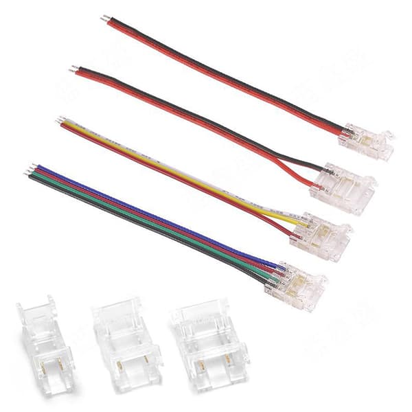 5/10 stk. COB LED ledningsforbinder 8 10 mm forbindelse loddefri mini 5pcs 10mm 3P
