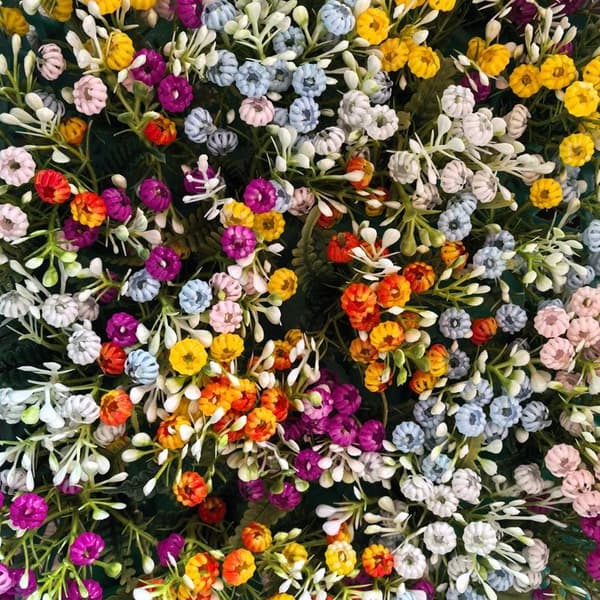 1 stk. mini fargerik blomsterpotte-modell dukkehus simulering V