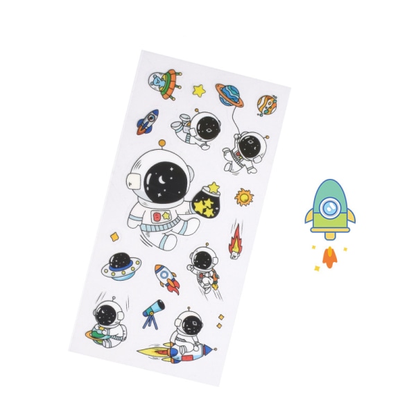 5 stk Super e Astronaut Space Cartoon Stickers For Kids Waterpro A1