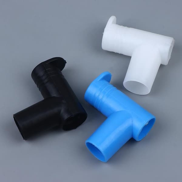Retvinklet forbindelse dobbelt-pass stik tørrestativ Blue BL 10PCS
