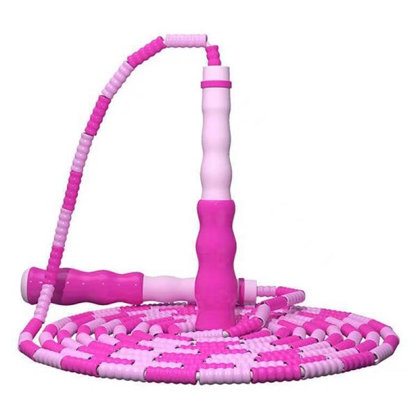 Skill Jumping Bambus Jump Rope PVC Begynder Voksen Børn Blød Pink