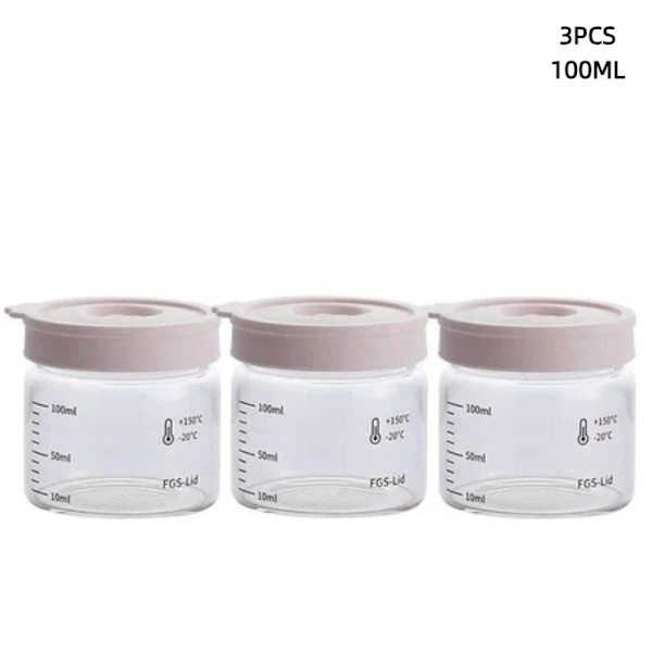 Pudding Glasmuggar Mini Glas Dessertmuggar Med Lock Läckagesäkra 100ML 3pcs