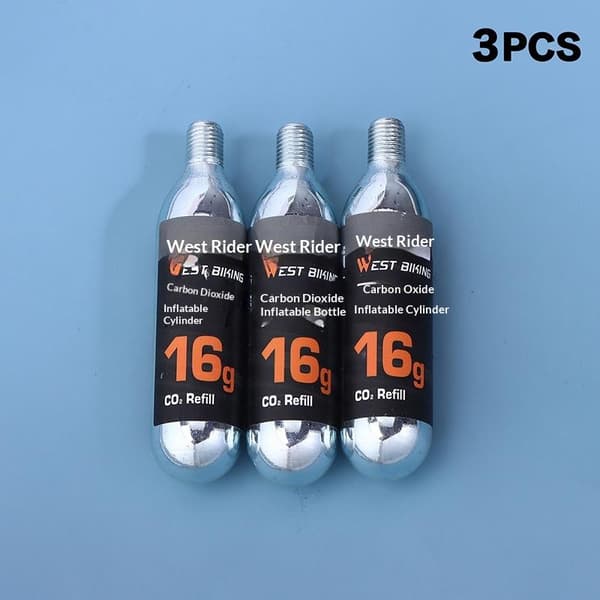 3/6/9 stk. 16g CO2 patron med gevindforbindelse cykeldæk I 3PCS
