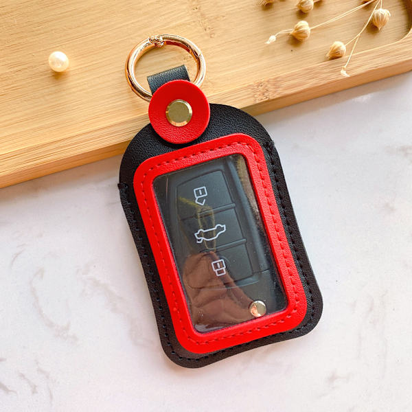 Universal 4,5*8 cm bilnøkkelveske deksel Fjernbeskyttelsesskall Ac Red 1