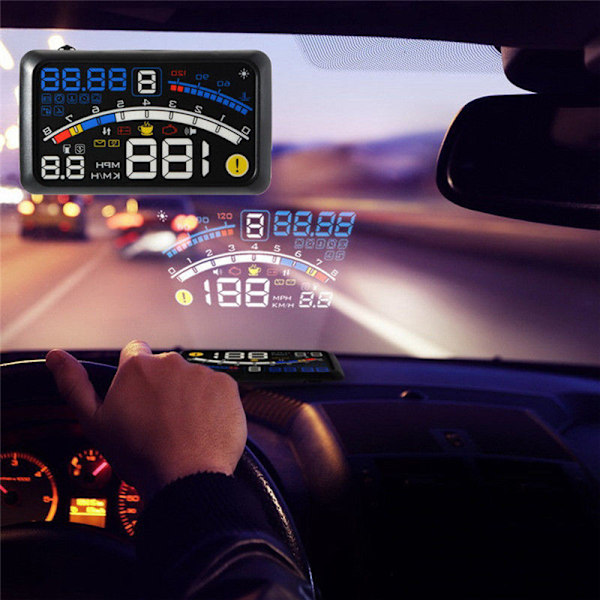 Universal F4 Head Up Display HUD ODB2 Auto Car Speedometer