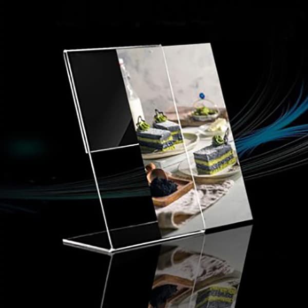 Transparent akryl bildram displaykort prislapp Transparent