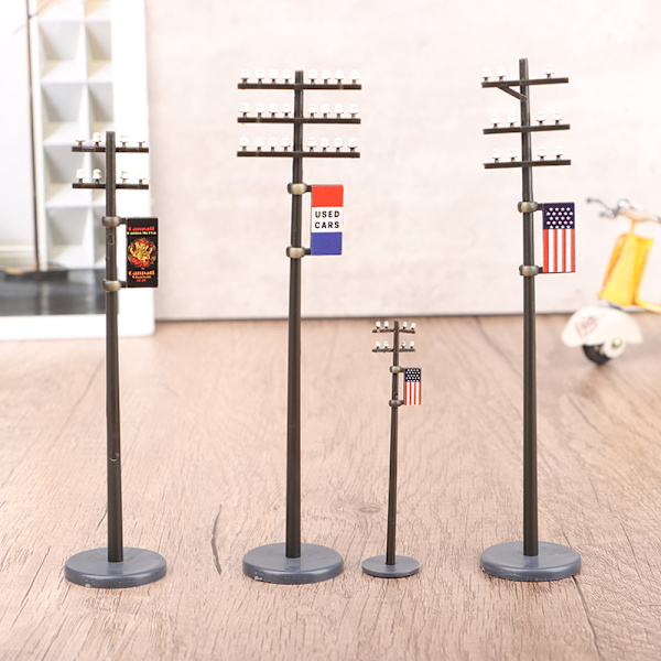 1:42/1:87/1:100 Elektrisk Line Pole Model til Tog Microlandsca A1