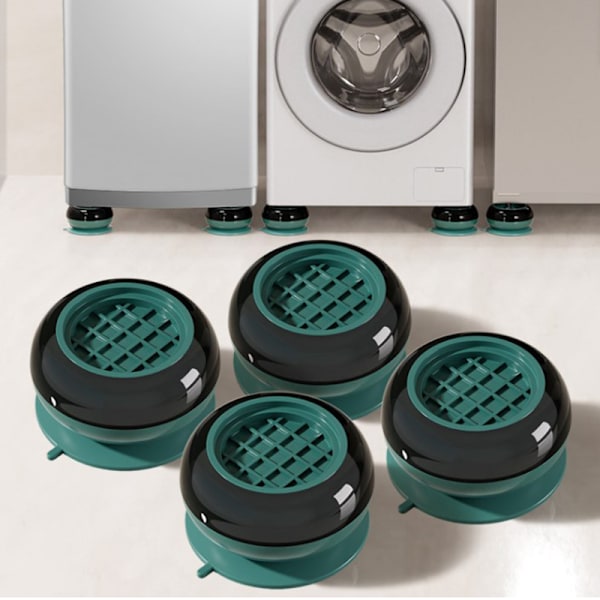 4stk Vaskehine Vibrasjonspads Anti Vibration Vaskehine Su Green