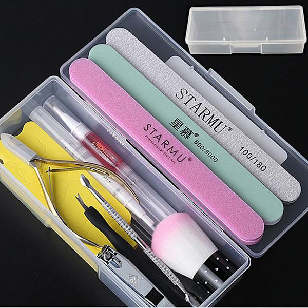 PP Ear Dig Accessories Støvtett oppbevaringsbeholder Nail Art To Transprent