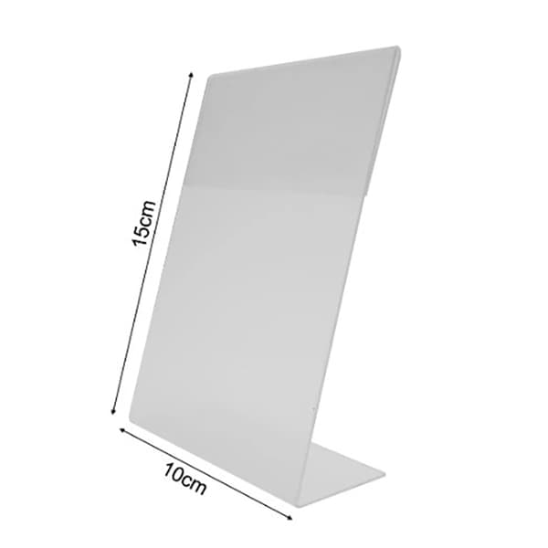 Transparent akryl bildram displaykort prislapp Transparent