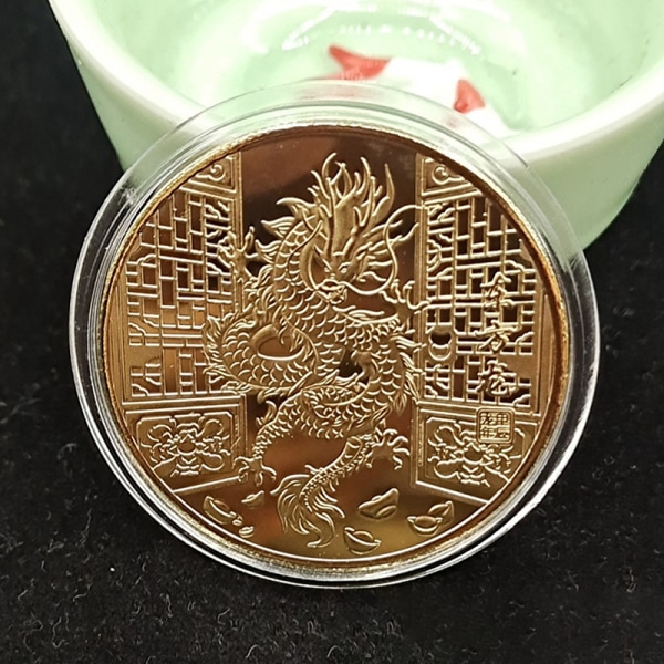 2024 Zodiac Dragon Souvenir Medaljer Guld Erindringsmønter Col Silver