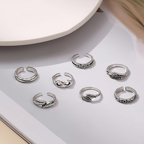 6 kpl / set Jalkarengas auki Säädettävät varvasrenkaat Wave Pattern Alloy A1