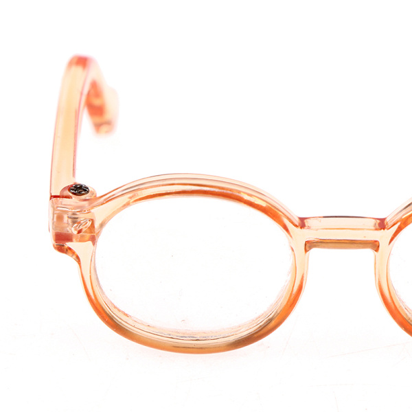 Pehmo-nukkelasit tarvikkeet pyöreä kehys 6,5/9,5 cm silmälasit Clea 9(6.5CM Orange)