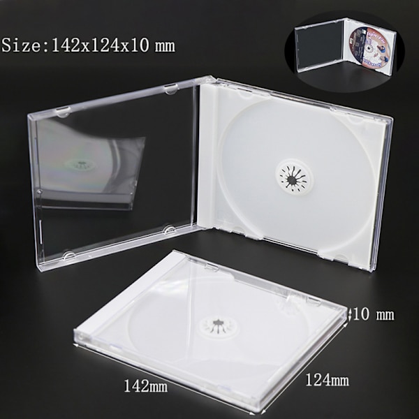 Muovinen DVD- case Kannettava CD-tallennuslaatikko CD- case Durabl Single Piece disc
